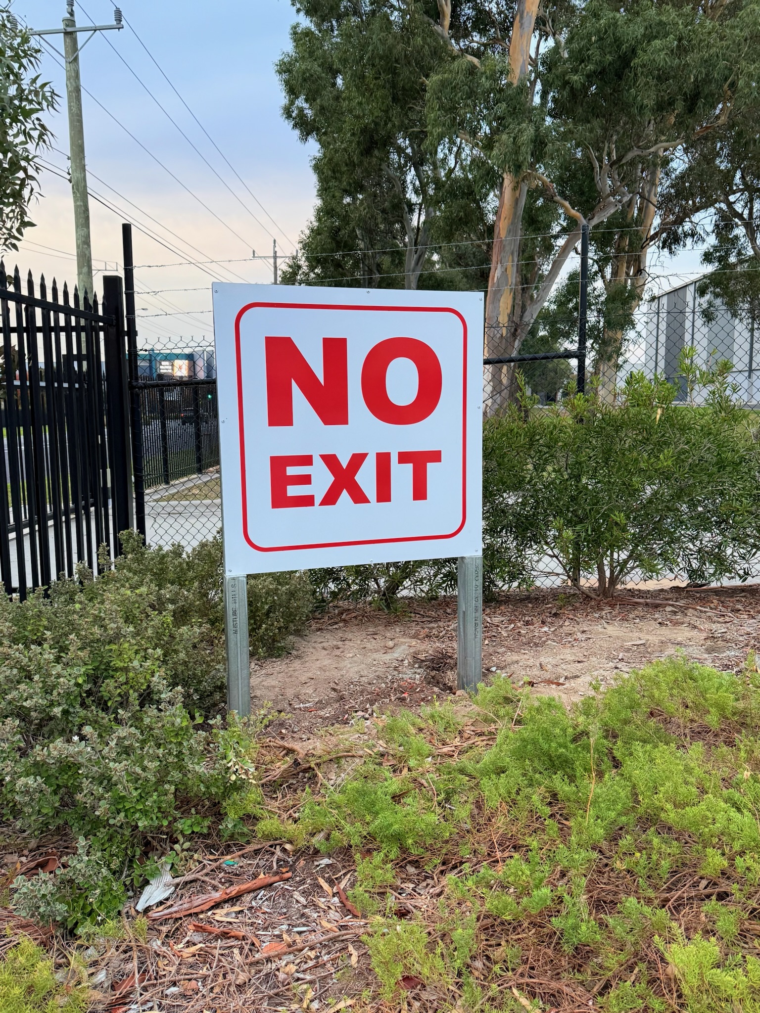 No Exit Safety Sign