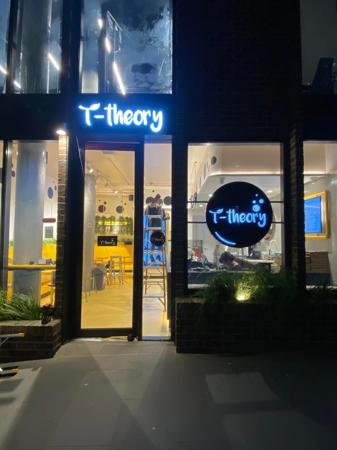 T-Theory Completed Signage